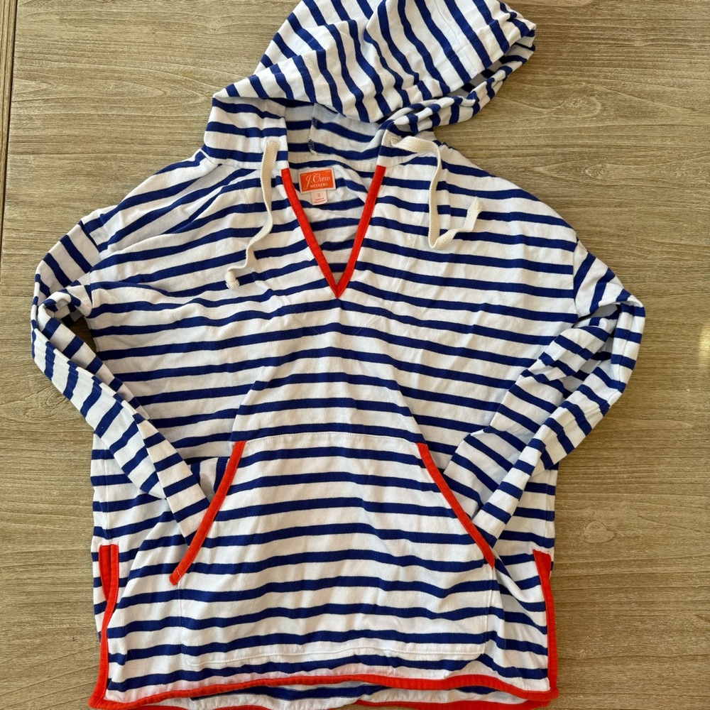 J. Crew Weekend striped pullover blue white nautical New England summer vacation